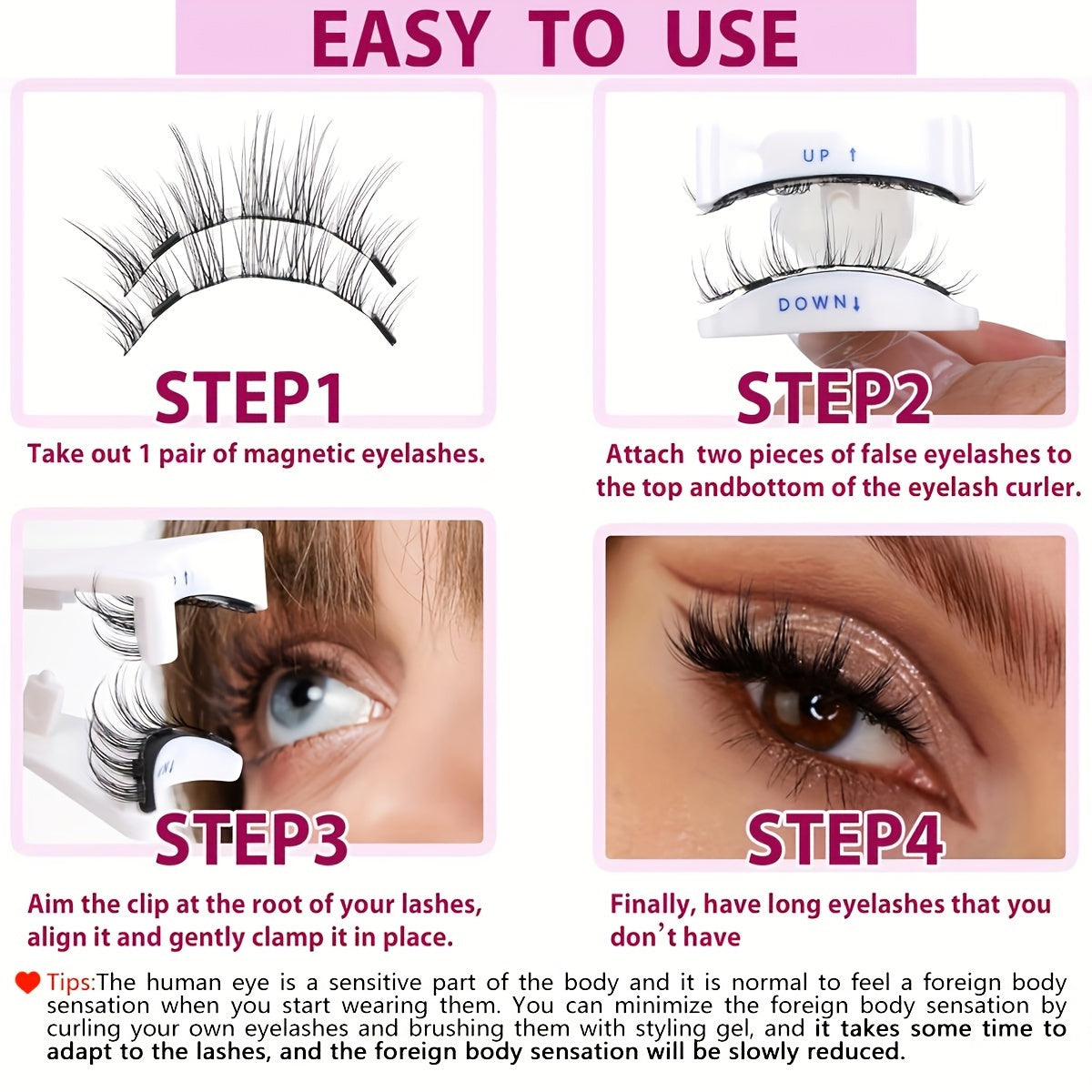 Magnetic False Eyelashes with Applicator
