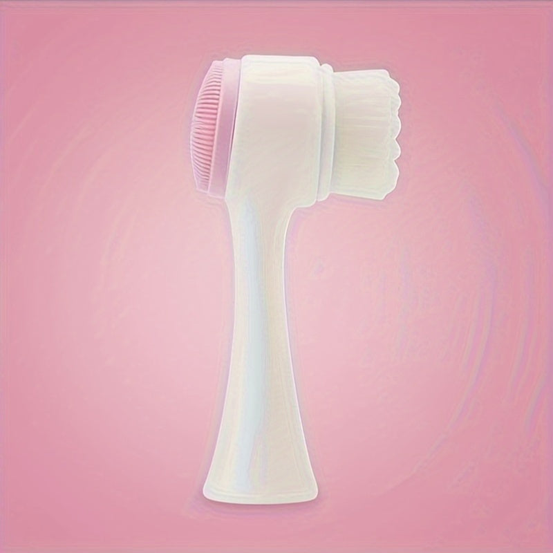 2-in-1 Silicone Facial Cleansing Brush, Gentle Exfoliating & Massage