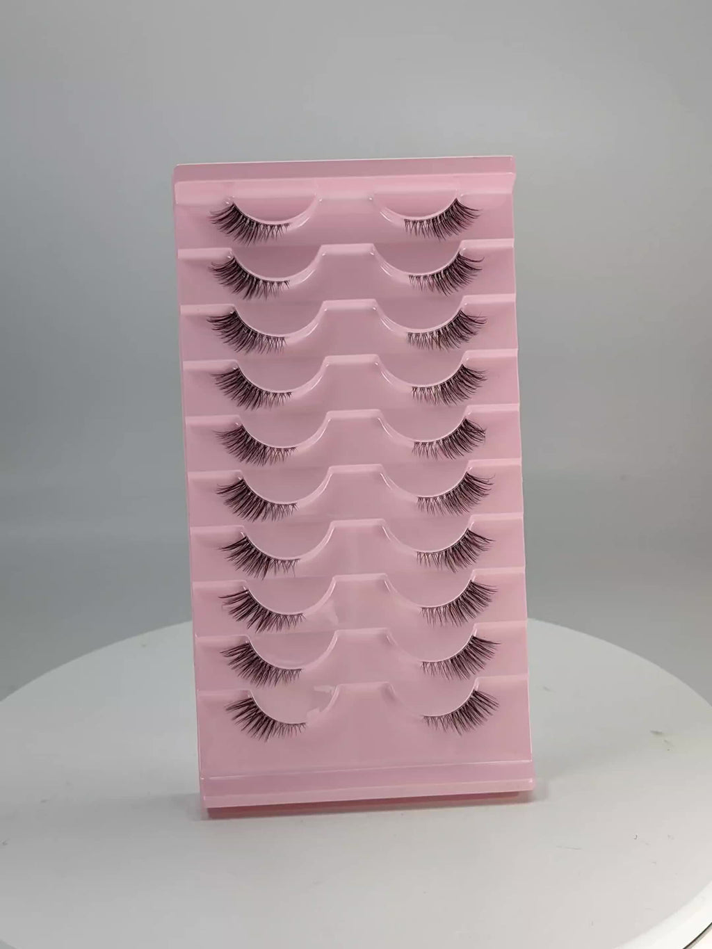 10 Pairs Thick Half Eyelashes 10mm Wispy Cat Eye Eyelashes