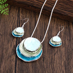 CRING COCO Bohemian 3-Layer Round Zinc Alloy Enamel Jewelry Set