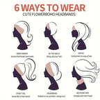 Cute Bohemian-Style, Elastic Headbands for Women