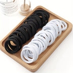 50/100pcs Black Elastic Hair Bands