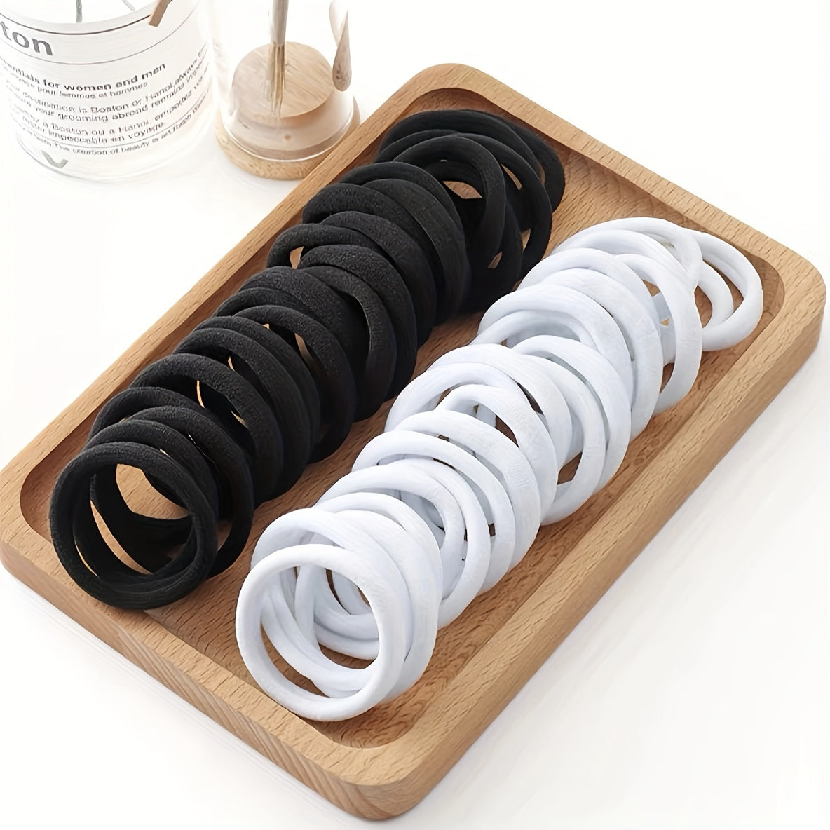 50/100pcs Black Elastic Hair Bands