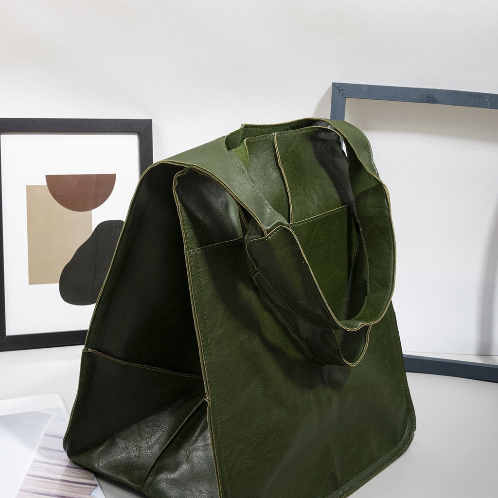 Large Capacity Retro PU Tote Bag For Women