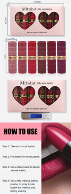 Mirsist 6-Color Soft-Focus Matte Lipstick