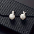 Imitation Pearl Necklace And Earring Jewelry Set
