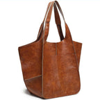 Large Capacity Retro PU Tote Bag For Women