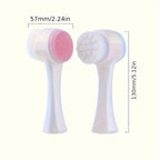 2-in-1 Silicone Facial Cleansing Brush, Gentle Exfoliating & Massage