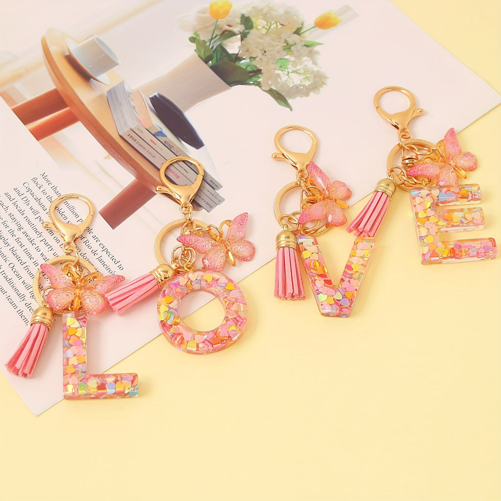 Alphabet Initial Letter Keychain Cute Backpack Charm