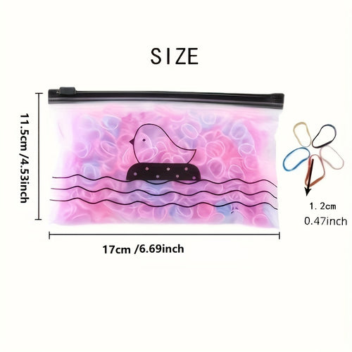 1000pcs Jelly Colour High Elasticity Soft Hair Bands with Glitter.