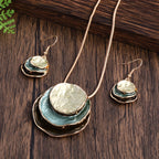 CRING COCO Bohemian 3-Layer Round Zinc Alloy Enamel Jewelry Set