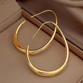 Shimmering Water Drop Hoop Earrings