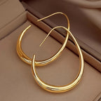 Shimmering Water Drop Hoop Earrings