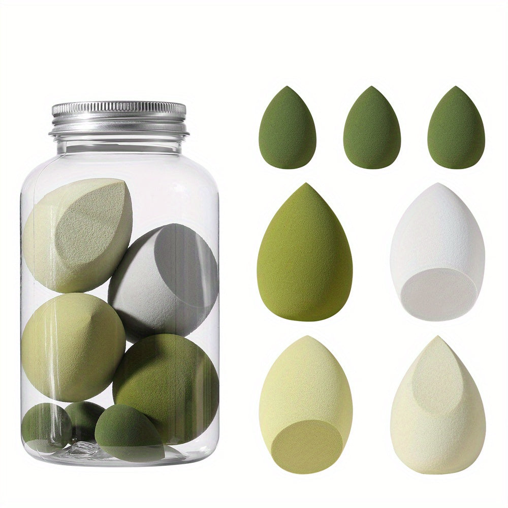 Pink Makeup Sponge Blender Set with Storage Jar