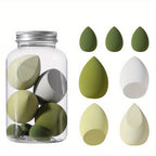 Pink Makeup Sponge Blender Set with Storage Jar