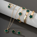Lucky Flower Design Alloy Jewelry Set.