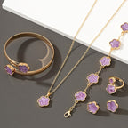Lucky Flower Design Alloy Jewelry Set.