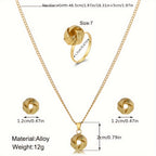Vintage Boho Knot Design, Zinc Alloy Jewellery set
