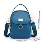 OGEHUAFEE Womens Mini Light Blue Nylon Shoulder Bag