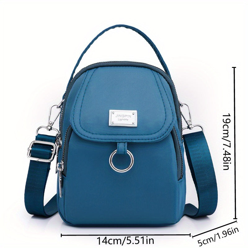 OGEHUAFEE Womens Mini Light Blue Nylon Shoulder Bag