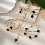 Lucky Flower Design Alloy Jewelry Set.
