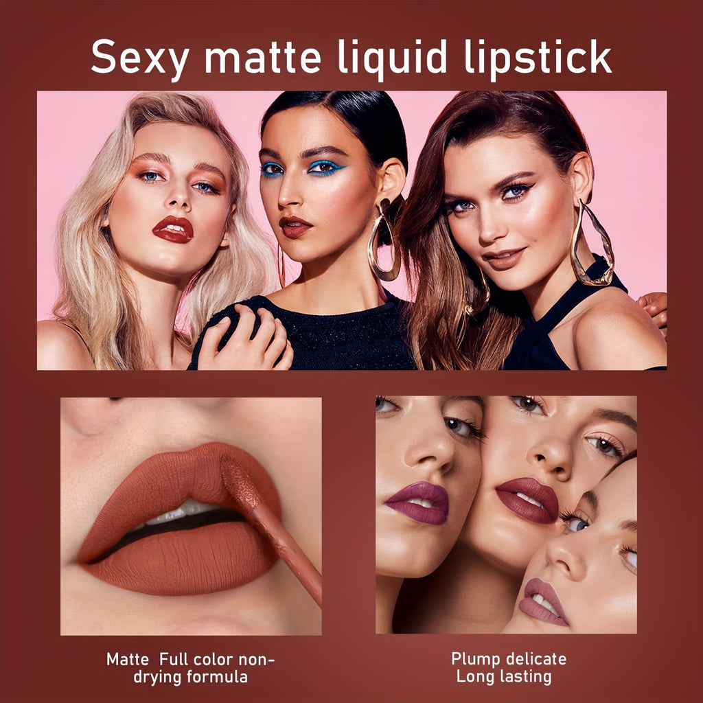6pcs HANDAIYAN Matte Liquid Lipstick Set
