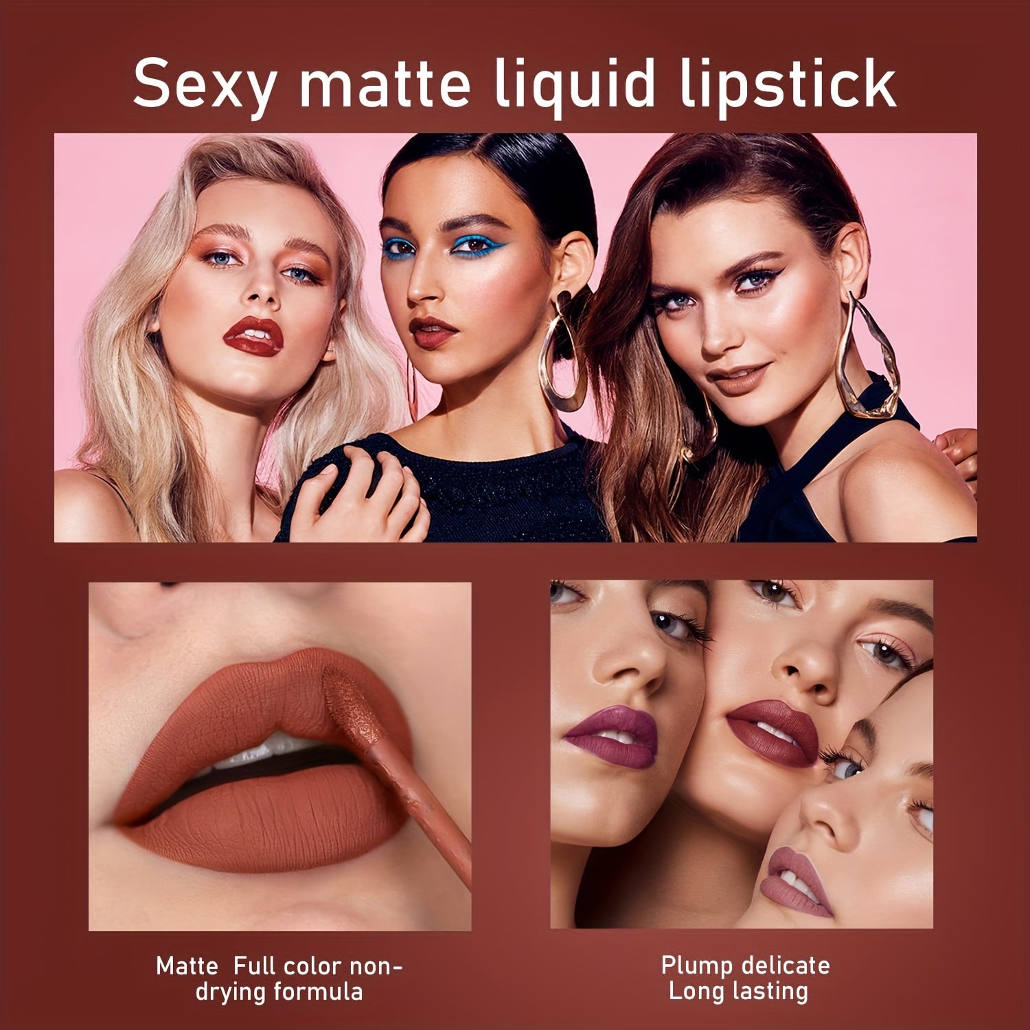 6pcs HANDAIYAN Matte Liquid Lipstick Set
