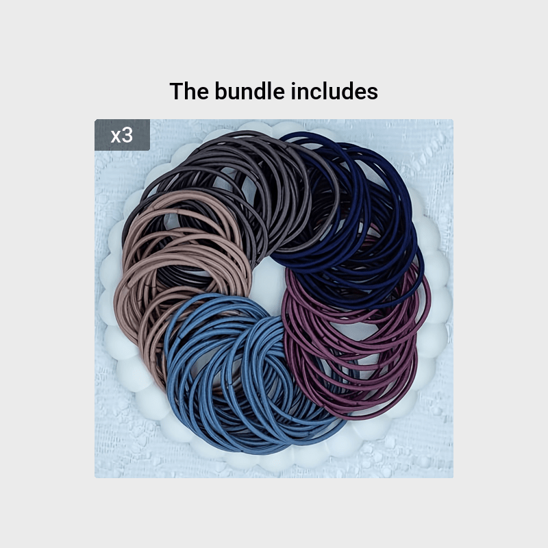 No-Damage Elastic Hair Ties Set (100pcs)