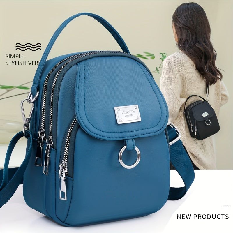 OGEHUAFEE Womens Mini Light Blue Nylon Shoulder Bag
