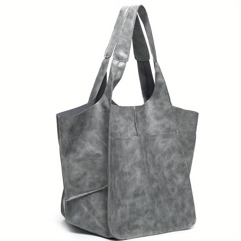 Large Capacity Retro PU Tote Bag For Women