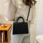 Minimalist Black Small Square Handle Purse