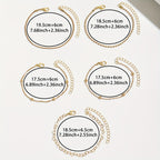 5pcs/set Simple Style Silver Thin Chain Bracelets