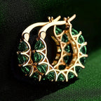 Elegant Zirconia-studded Circular Hoop Earrings