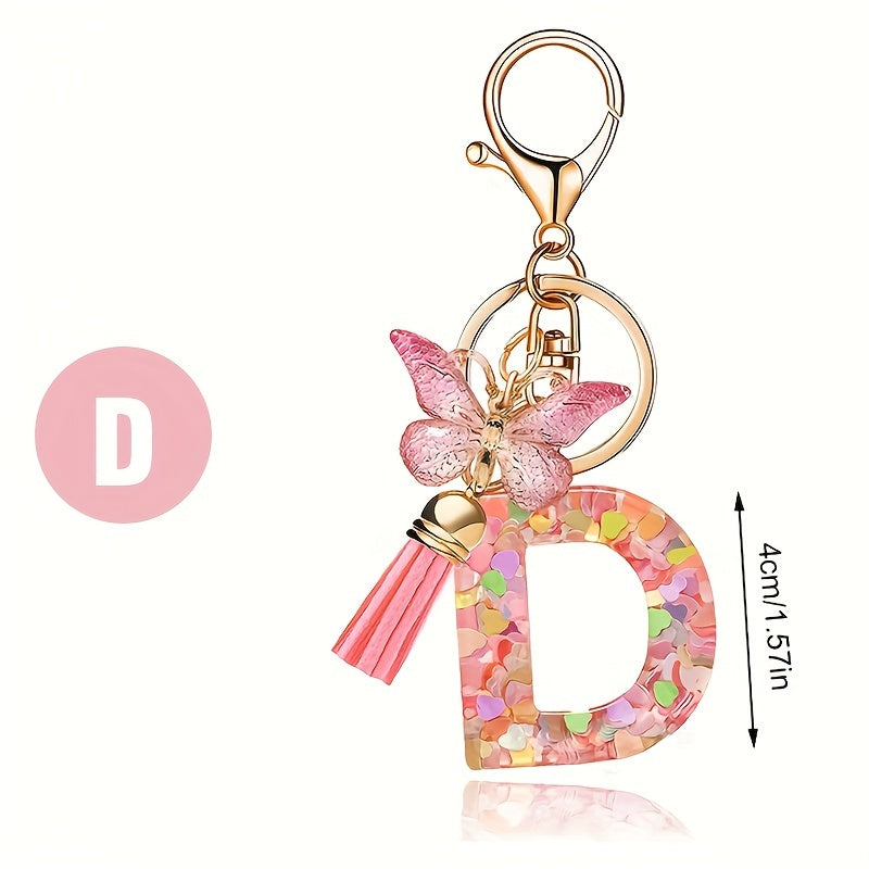 Alphabet Initial Letter Keychain Cute Backpack Charm