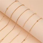 5pcs/set Exquisite Golden Thin Iron Bracelets