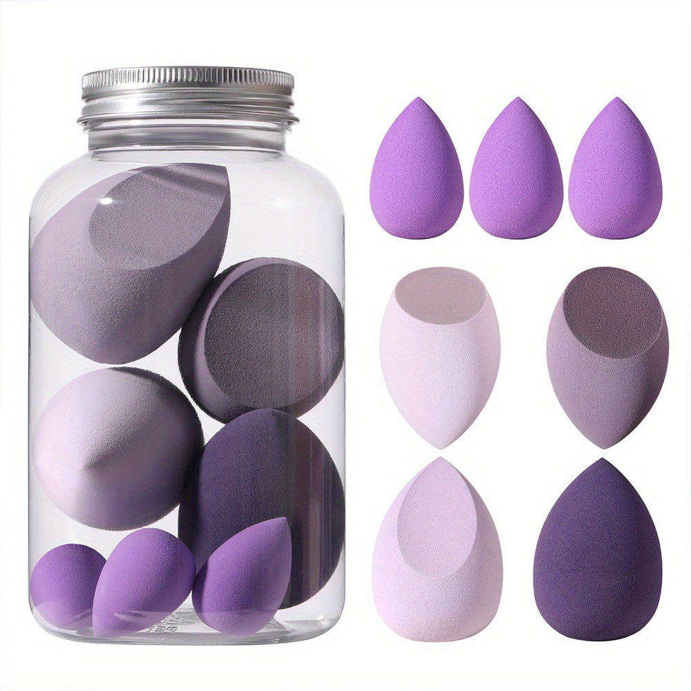 Pink Makeup Sponge Blender Set with Storage Jar