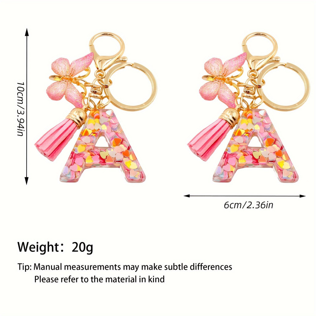 Alphabet Initial Letter Keychain Cute Backpack Charm