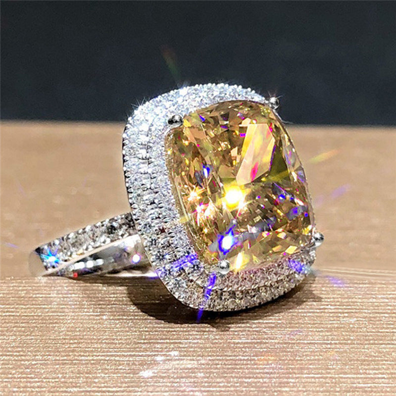 Big Pink zirconia Romantic Ring