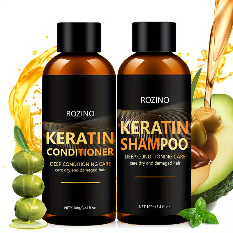 ROZINO Keratin Shampoo and Conditioner Hair Care Set