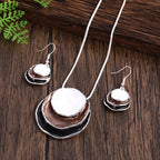 CRING COCO Bohemian 3-Layer Round Zinc Alloy Enamel Jewelry Set