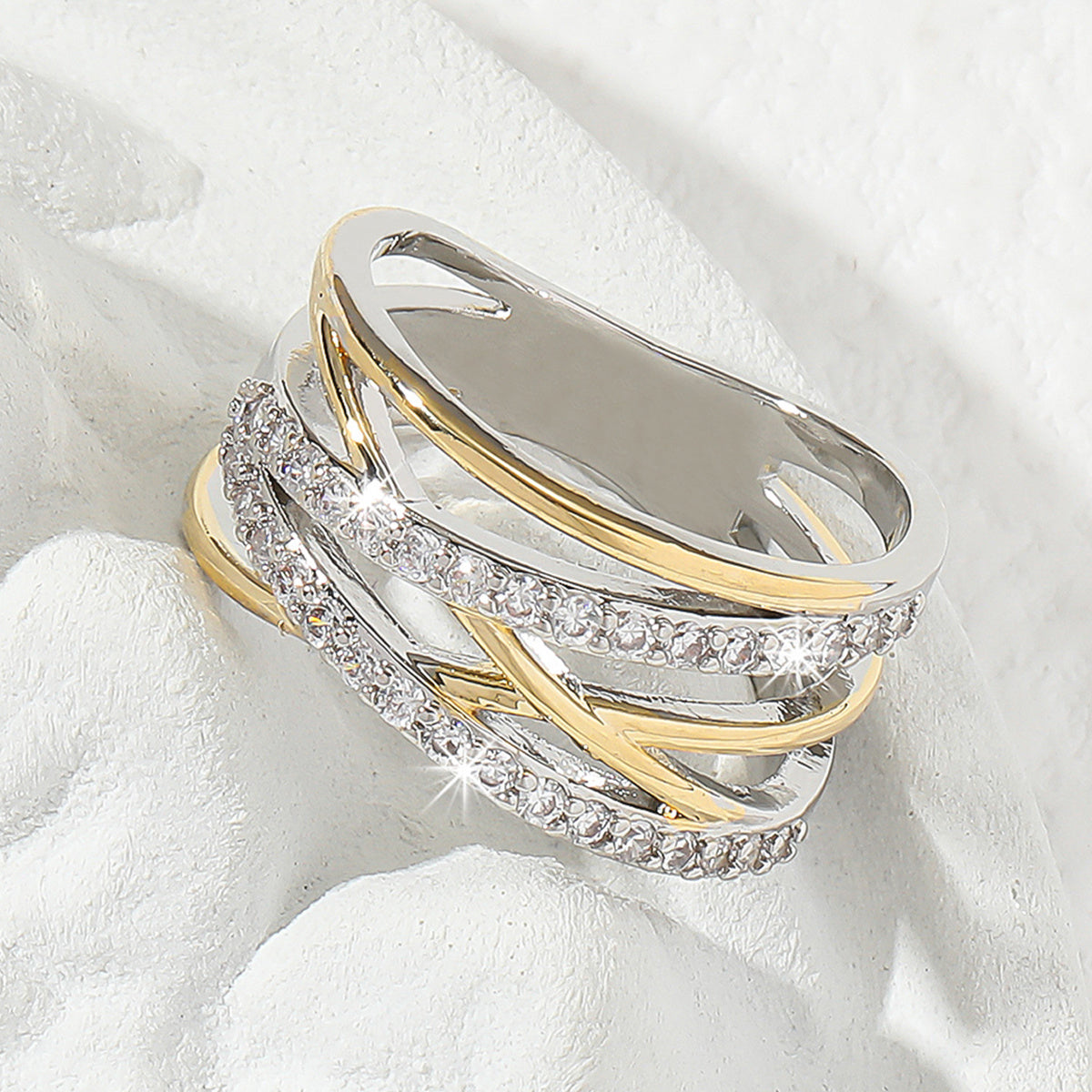 Luxury Infinity Synthetic Zirconia Eternity Ring