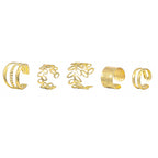 Hip Hop Y2K Style Leaf Cutout Ear Cuffs Set