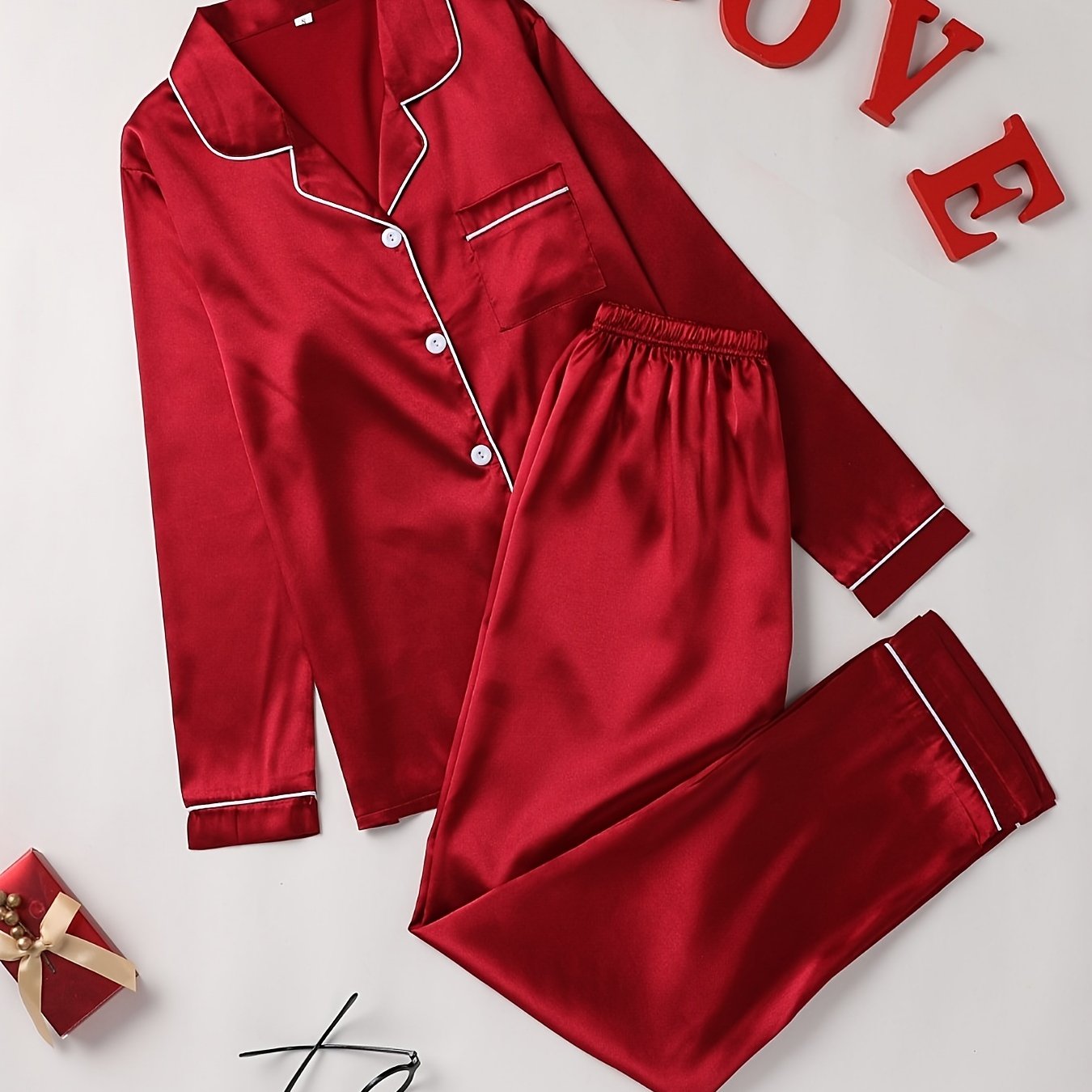 Cozy Solid Pyjama Set Women's Sleepwear