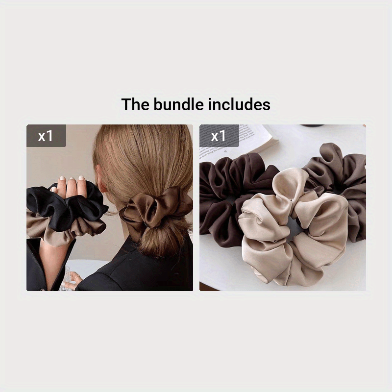 Soft Satin Hair Scrunchies Set (3pcs)