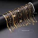 19pcs Anklet Set Bracelets with Heart Rhinestones