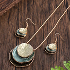 CRING COCO Bohemian 3-Layer Round Zinc Alloy Enamel Jewelry Set
