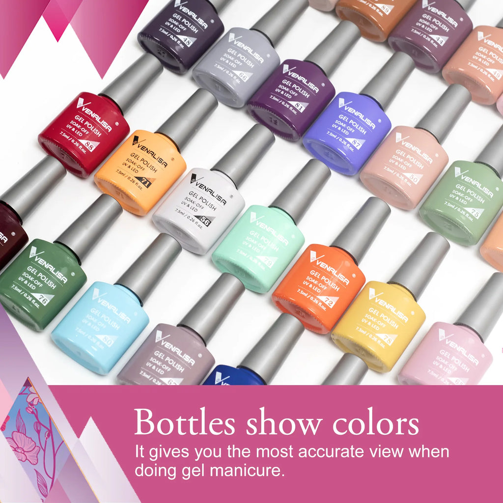 VENALISA Nail Glitter Gel Polish Semi Permanent Gellack.