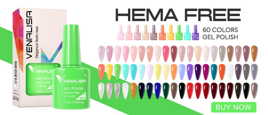 VENALISA Nail Glitter Gel Polish Semi Permanent Gellack.