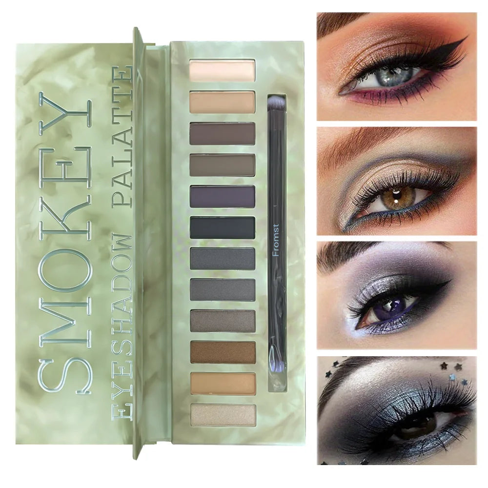 12 Color Matte Eyeshadow Plate Eye Makeup Waterproof