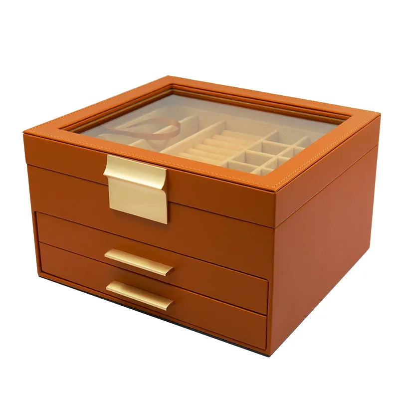 Exquisite Three-layer Large Jewelry Storage Box